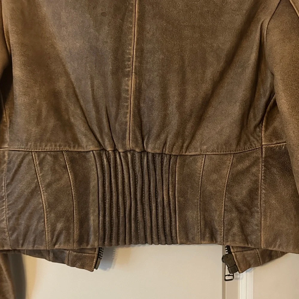 Guess Brown Leather Jacket - Picture 10 of 16